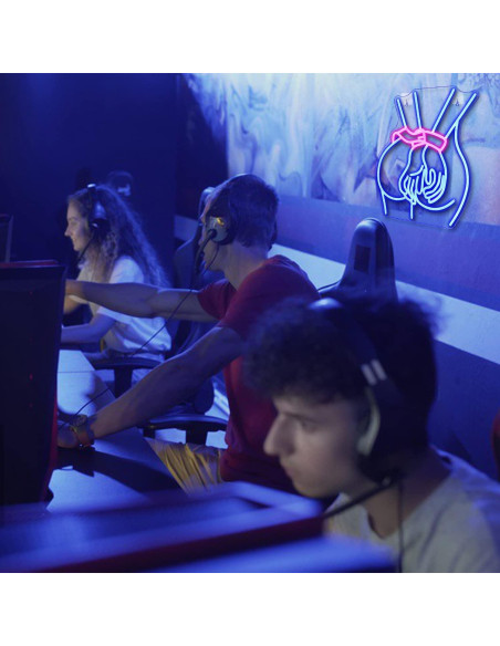 Luz de Neón Looklight Dama LED 43.3x32.8cm Decoración