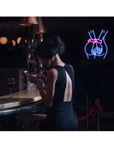 Luz de Neón Looklight Dama LED 43.3x32.8cm Decoración
