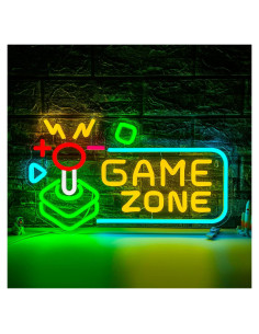 Luz de Neón LED Mojoish Zona de Juego Colorida 42.8x27.1cm