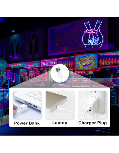 Luz de Neón Looklight Dama LED 43.3x32.8cm Decoración