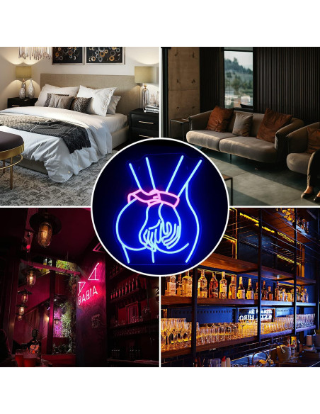 Luz de Neón Looklight Dama LED 43.3x32.8cm Decoración