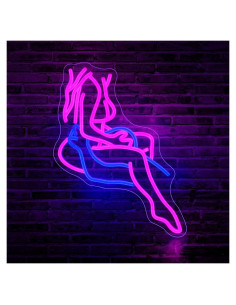 Señal de Neón Rosa Dama JGHTURIE para Decoración de Pared