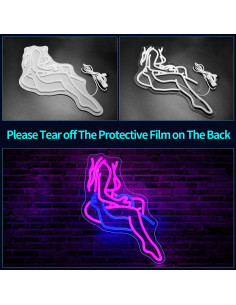 Señal de Neón Rosa Dama JGHTURIE para Decoración de Pared 2