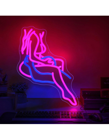 Señal de Neón Rosa Dama JGHTURIE para Decoración de Pared