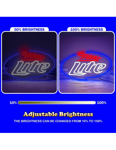 Luz de Neón LED Cerveza Miller para Decoración de Pared