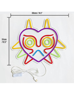 Cartel LED Neon Majora's Mask GGK 35.8x31 cm Decoración 2