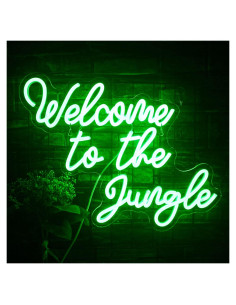 Luz de Neón LED Bienvenido a la Selva FAXFSIGN 42x33 cm