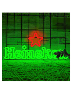 Cartel de Neón de Cerveza JooeTuu Verde Regulable 42.7x32.9cm