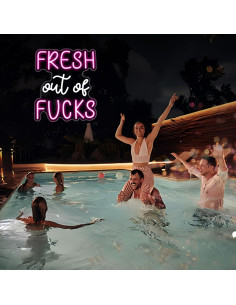 Luz de Neón Rosa LED Whfobfe Decoración de Pared USB 43.4x33.8cm 2