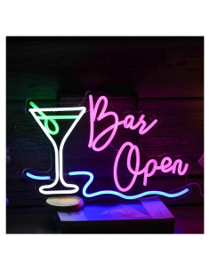 Cartel Abierto de Neón Dimmable LISIGNVE 42.4x27.9cm