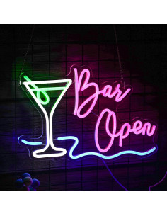 Cartel Abierto de Neón Dimmable LISIGNVE 42.4x27.9cm 2