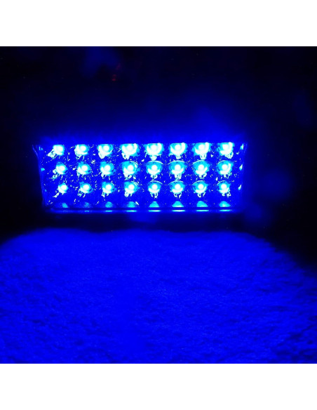 AUXMOTEC Barra de Luz LED Azul 36W 7200Lm 12V 24V Off-Road