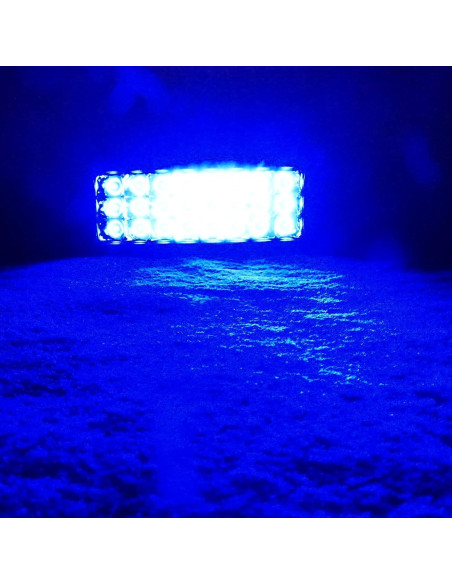 AUXMOTEC Barra de Luz LED Azul 36W 7200Lm 12V 24V Off-Road