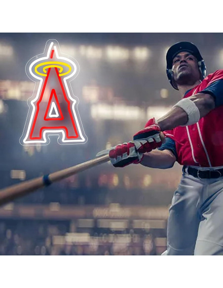 Luz de Neón LED Brineon Signo Béisbol 40.9x26.9cm