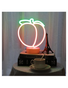 Luz de Neón LED Durazno GUOCHENG Decorativa 25.4 cm