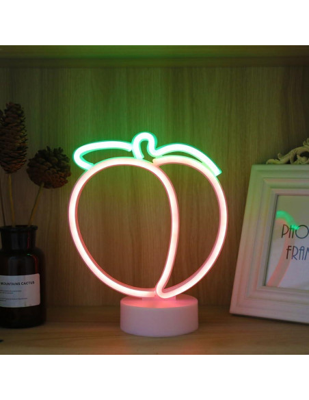 Luz de Neón LED Durazno GUOCHENG Decorativa 25.4 cm