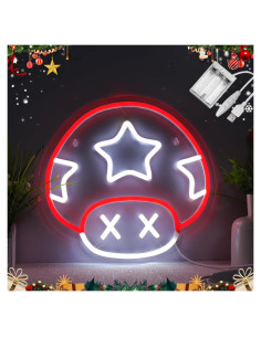 Luz de Neón de Hongo Greenroledulfcc 30x29 cm USB Ajustable