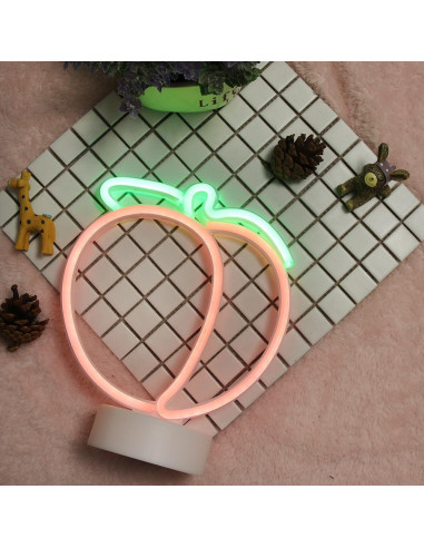 Luz de Neón LED Durazno GUOCHENG Decorativa 25.4 cm