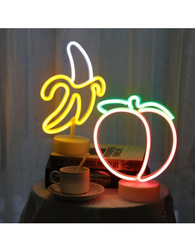 Luz de Neón LED Durazno GUOCHENG Decorativa 25.4 cm