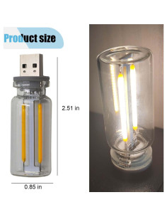 Luz de Ambiente Interior de Coche LED KITUREK USB Luz Cálida 2