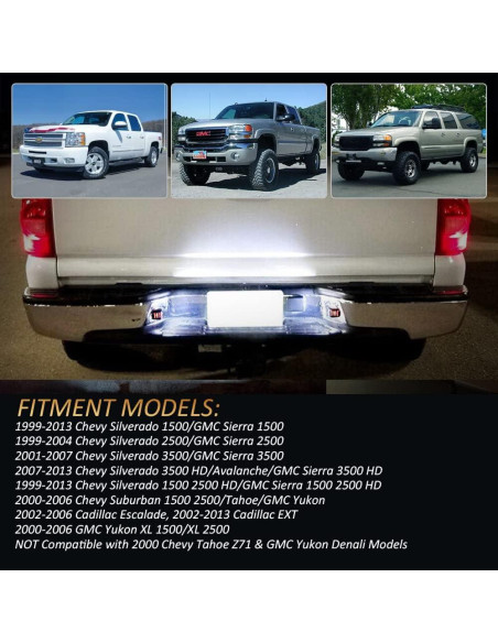 Luces LED de Placa D-Lumina para Chevy Silverado y GMC 6000K