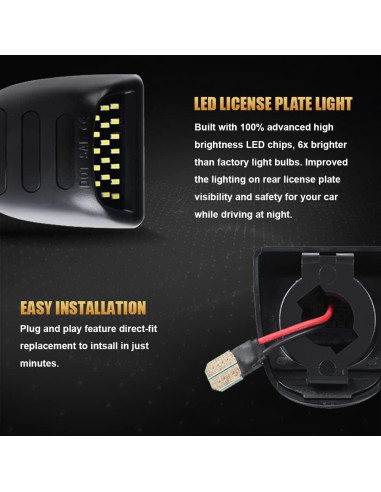 Luces LED de Placa D-Lumina para Chevy Silverado y GMC 6000K