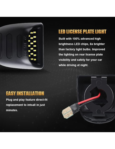 Luces LED de Placa D-Lumina para Chevy Silverado y GMC 6000K