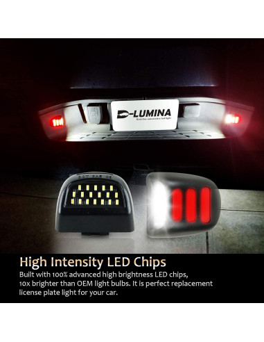 Luces LED de Placa D-Lumina para Chevy Silverado y GMC 6000K