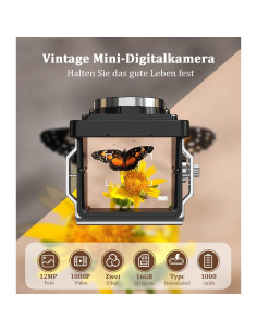 Cámara Digital Retro CHUZHAO 12MP Autofocus 1080P Portátil 2