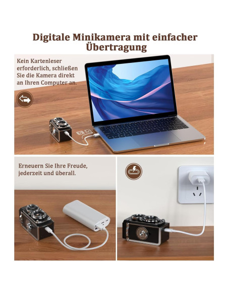 Cámara Digital Retro CHUZHAO 12MP Autofocus 1080P Portátil