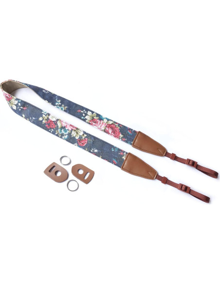 Correa de cámara Alled ajustable floral vintage para DSLR