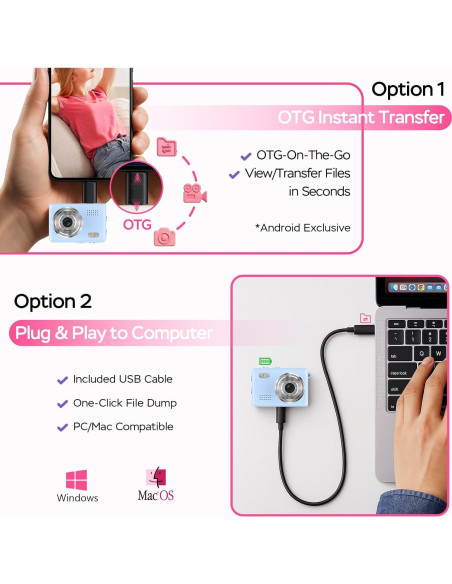 Mini Cámara Llave Dienspeak DC23 1080P 64GB Azul