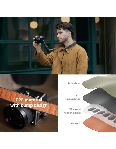 Correa para cámara PGYTECH Air ajustable 109.9-140 cm marrón