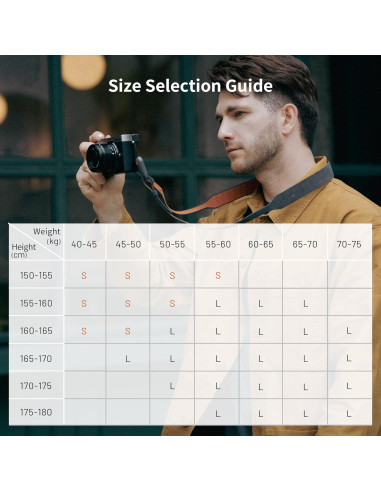 Correa para cámara PGYTECH Air ajustable 109.9-140 cm marrón