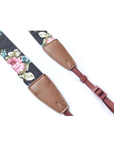 Correa de cámara ajustable Alled floral para DSLR y SLR