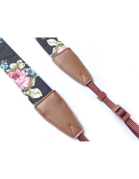 Correa de cámara ajustable Alled floral para DSLR y SLR