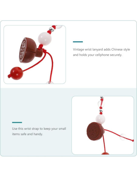 Encanto de Teléfono de Jade Loto - Accesorio Decorativo Rojo