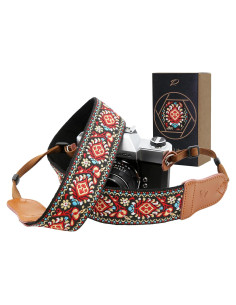Correa de cámara Padwa Lifestyle Rojo Vintage 5cm Ajustable