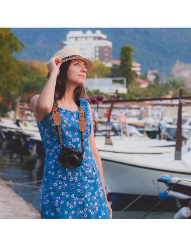 Correa de cámara Padwa Lifestyle Rojo Vintage 5cm Ajustable