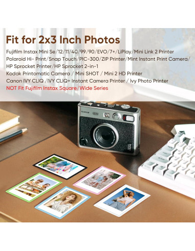 Funda Fintie para Cámara Fujifilm Instax Mini EVO + 5 Marcos Magnéticos