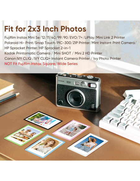 Funda Fintie para Cámara Fujifilm Instax Mini EVO + 5 Marcos Magnéticos