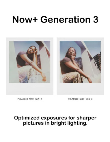 Cámara Instantánea Polaroid Now+ Gen 3 i-Type + 8 Películas Color