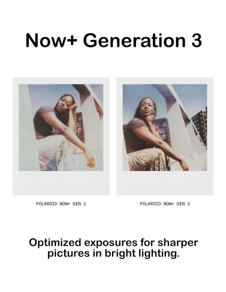 Cámara Instantánea Polaroid Now+ Gen 3 i-Type + 8 Películas Color