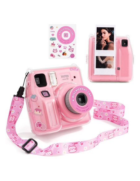 Funda Transparente para Cámara Fujifilm Instax Mini SE - Rosa