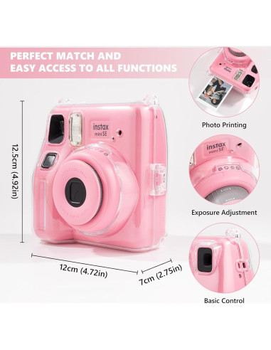 Funda Transparente para Cámara Fujifilm Instax Mini SE - Rosa