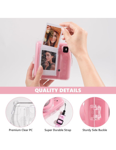 Funda Transparente para Cámara Fujifilm Instax Mini SE - Rosa