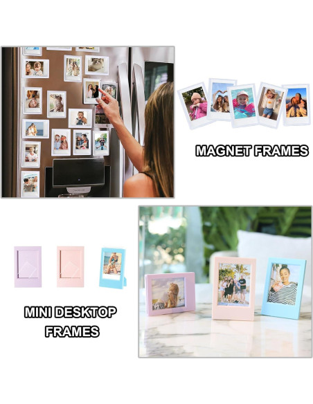 Kit Accesorios CAIYOULE para Fujifilm Instax Mini SE - Lazo Rosa