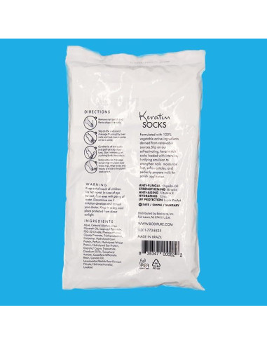 Bodipure Máscara Hidratante para Pies 12 Pares Queratina Vitamina E