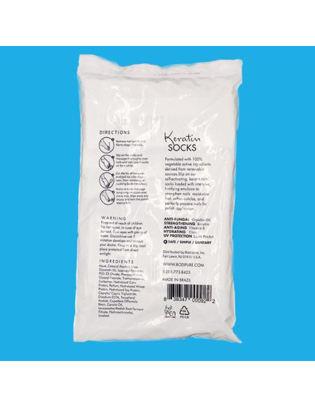 Bodipure Máscara Hidratante para Pies 12 Pares Queratina Vitamina E