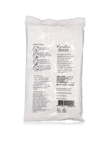 Bodipure Máscara Hidratante para Pies 12 Pares Queratina Vitamina E